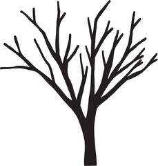 Fototapeta premium simplicity dead tree freehand drawing.