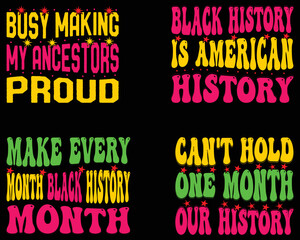 Black History Month T-Shirt Design bundle.