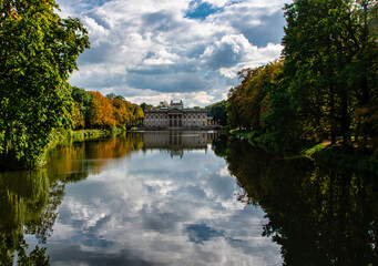 Palace on the Isle also known as Baths Palace or Palace on the Water - Royal Baths Park, Warsaw,...