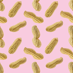 Seamless pattern of Peanuts isolated on white background. Seamless, pattern