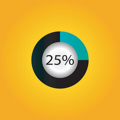 circle percentage diagrams showing % ready-to-use for web design, user interface (UI) or infographic - indicator 