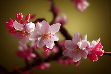 Fototapeta na wymiar Pink sakura flowers. AI generated.