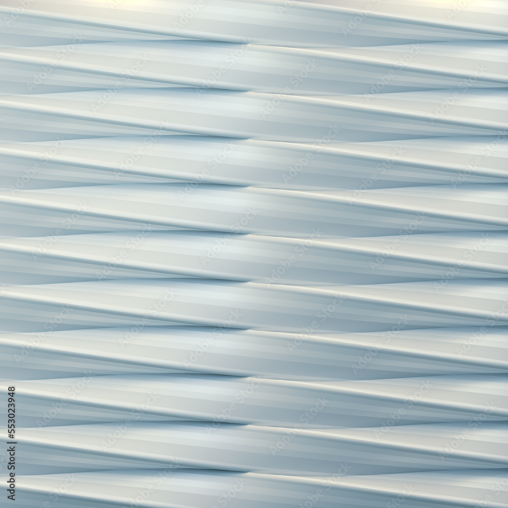 Poster background of twisted white geometric shapes. 3d rendering digital illustration