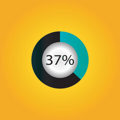 circle percentage diagrams showing % ready-to-use for web design, user interface (UI) or infographic - indicator 