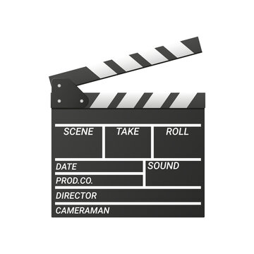 Movie clapperboard. Film clapboard isolated.