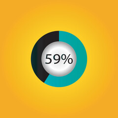 circle percentage diagrams showing % ready-to-use for web design, user interface (UI) or infographic - indicator 