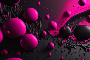 abstract background made of color vantablack defeating magenta,Generative AI.