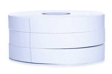 Double-sided tape sticky on white background isolation