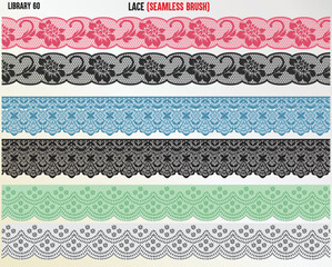 DECORATIVE LACES SEAMLESS BRUSH IN EDITABLE VECTOR FILE