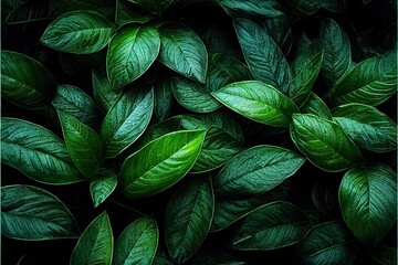fond végétal de feuilles vertes