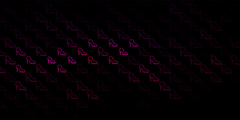 Dark pink vector texture with women's rights symbols.