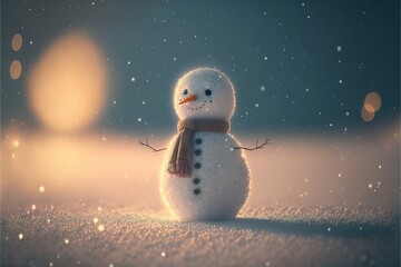 petit bonhomme de neige mignon de noël