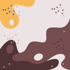 abstract creative background vector design in coffee brown color for design template, social media story, coffee shop