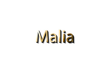 MALIA NAME 3D