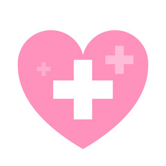 Obraz premium pink heart medical icon