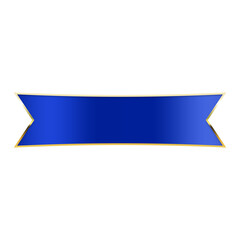 blue banner flag and gold rim