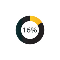 circle percentage diagrams showing % ready-to-use for web design, user interface (UI) or infographic - indicator 