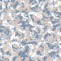 Exotic, tropical seamless pattern. floral leaves motif on Natural textured background. Abstract minimalist  print organic texture. Minimal design wallpaper. Botanical ornament. Summer spring  trends