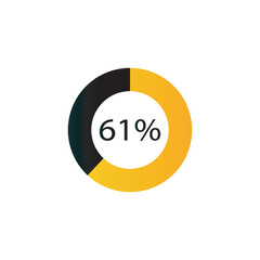 circle percentage diagrams showing % ready-to-use for web design, user interface (UI) or infographic - indicator 