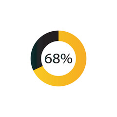 circle percentage diagrams showing % ready-to-use for web design, user interface (UI) or infographic - indicator 