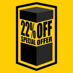 Vector illustration of black open box with lettering saying 