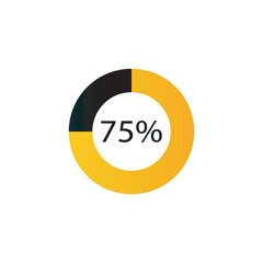 circle percentage diagrams showing % ready-to-use for web design, user interface (UI) or infographic - indicator 