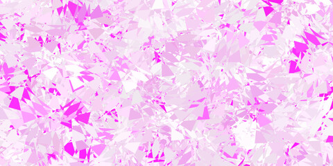 Fototapeta na wymiar Light pink, yellow vector layout with triangle forms.