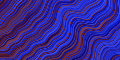 Dark Blue, Red vector template with curved lines.