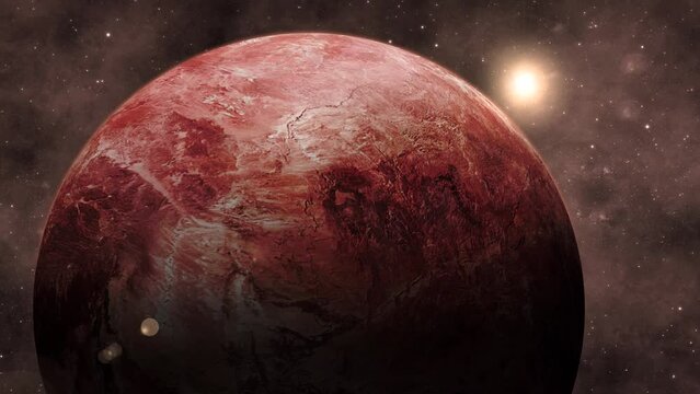 3d realistic Makemake Fictional planet view