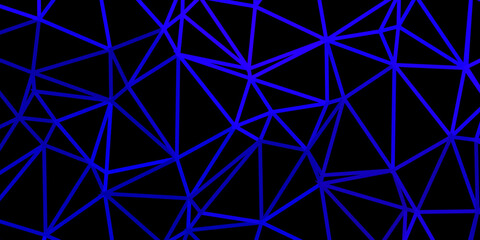 Dark pink, blue vector triangle mosaic design.