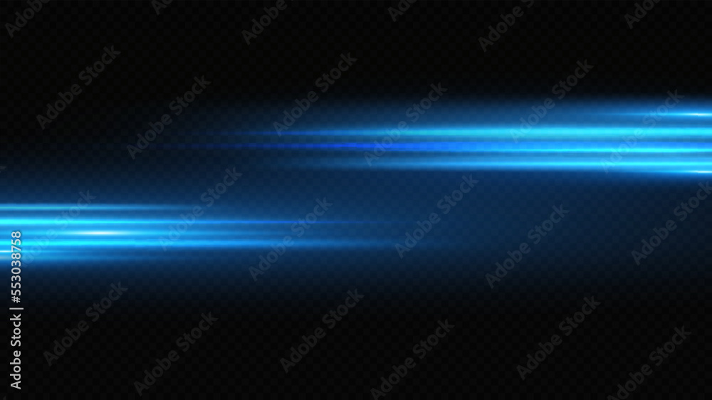 Aufkleber Vector illustration of a blue color. Light effect. Abstract laser beams of light. Chaotic neon rays of light