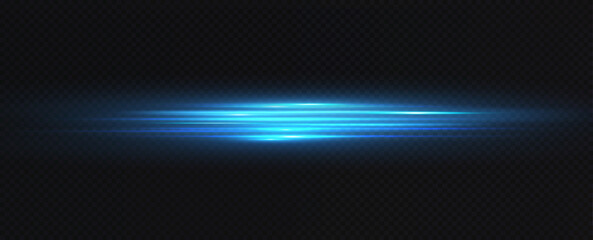 Vector illustration of a blue color. Light effect. Abstract laser beams of light. Chaotic neon rays of light