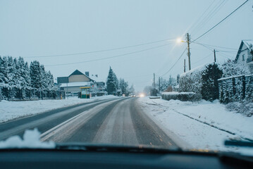 Zima, śnieg, atak zimy, śnieżyca, snow, biało, droga, odśnieżanie, zasypane drogi, mróz,...