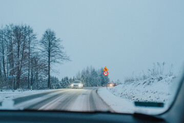 Zima, śnieg, atak zimy, śnieżyca, snow, biało, droga, odśnieżanie, zasypane drogi, mróz, zima, biała