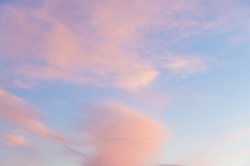 beautiful pink clouds at sunset, sunrise. pink, fabulous