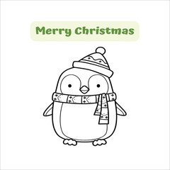 Snowman illustration black and white sketch of a December man, 