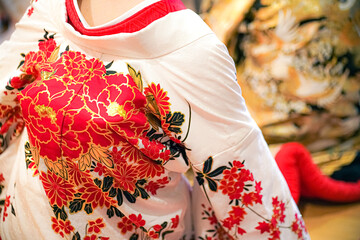 花嫁の打掛の後ろ姿