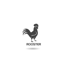 Fototapeta na wymiar Rooster animal icon with shadow