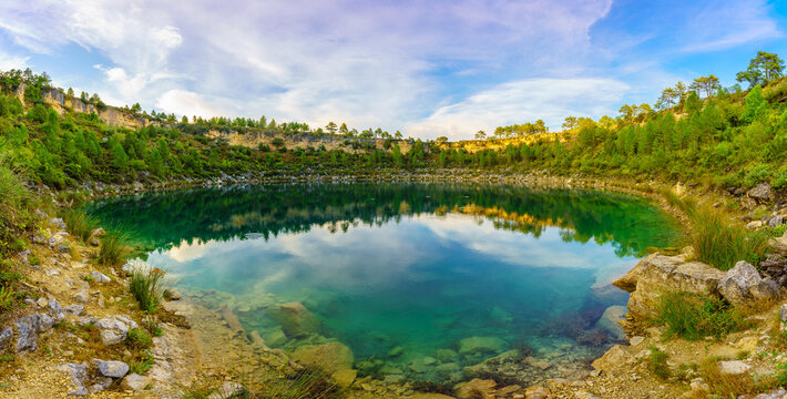 Scenic view of Laguna del Tejo last origin lagoon in Serran&iacute;a de Cuenca, Spain