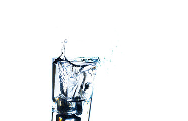 The image of pouring drinking water, into a glass,