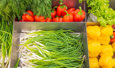 fresh vegetables on the market