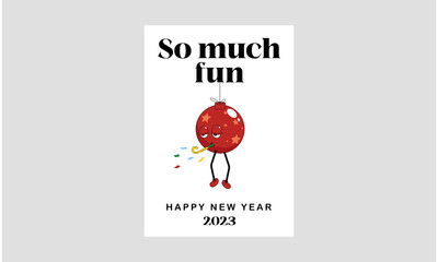 Christmas tree red ball character 