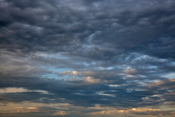Dramatic cloudscape with blue sky and clouds