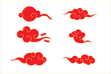 Chinese new Year Clouds template