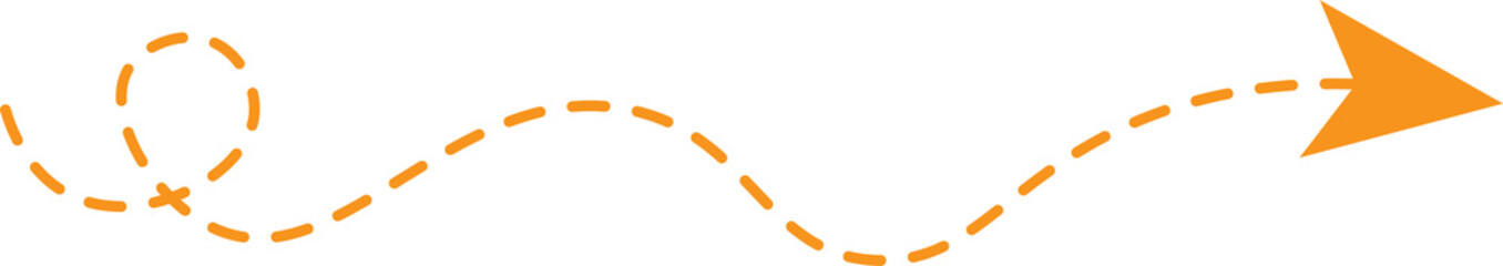 Dashed Line Arrow