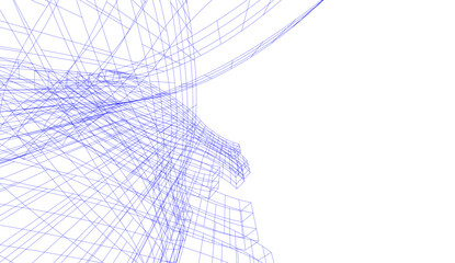 Abstract geometric shape 3d illustration