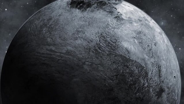 Eris fictional 3d planet view moving with star