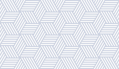 Seamless Geometric Op Art Pattern. 3D Illusion. White Textured Background.