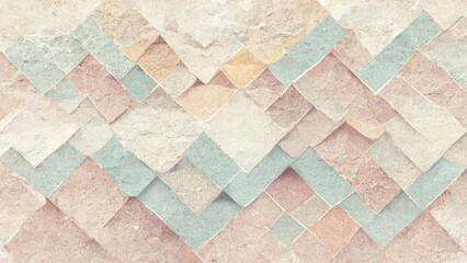 abstract pastel background with textured tiles. AI generated