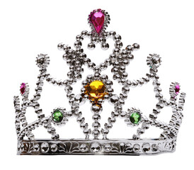 PNG silver crown isolated.